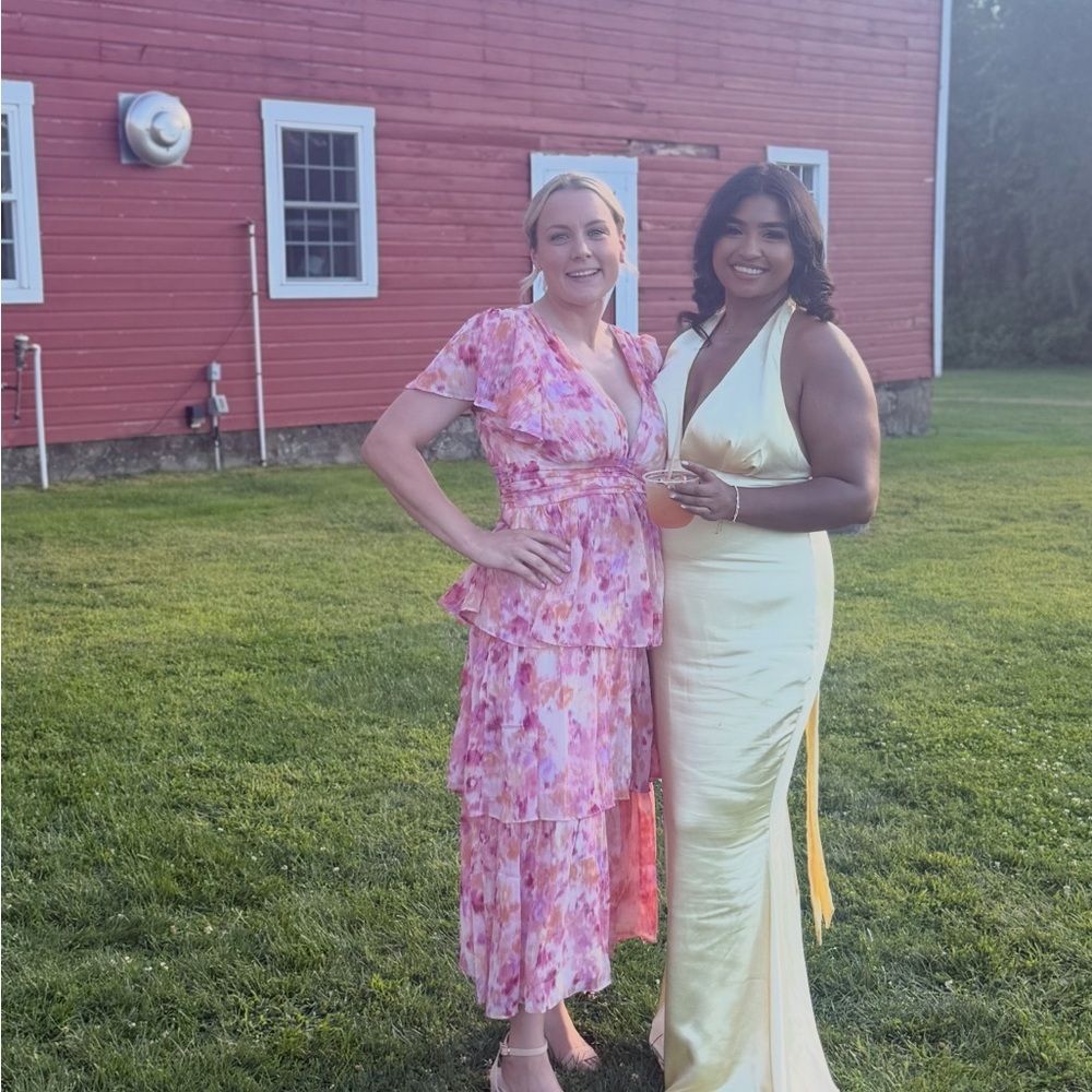 Chic Yellow Sleeveless Maxi Dress